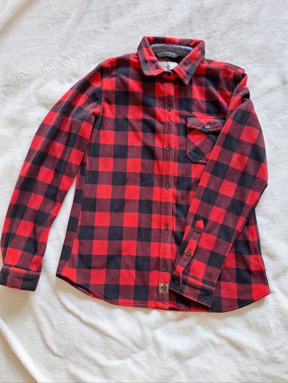 Legendary Whitetails Women's Buffalo Plaid Fleece Button Up Shirt Jacket M